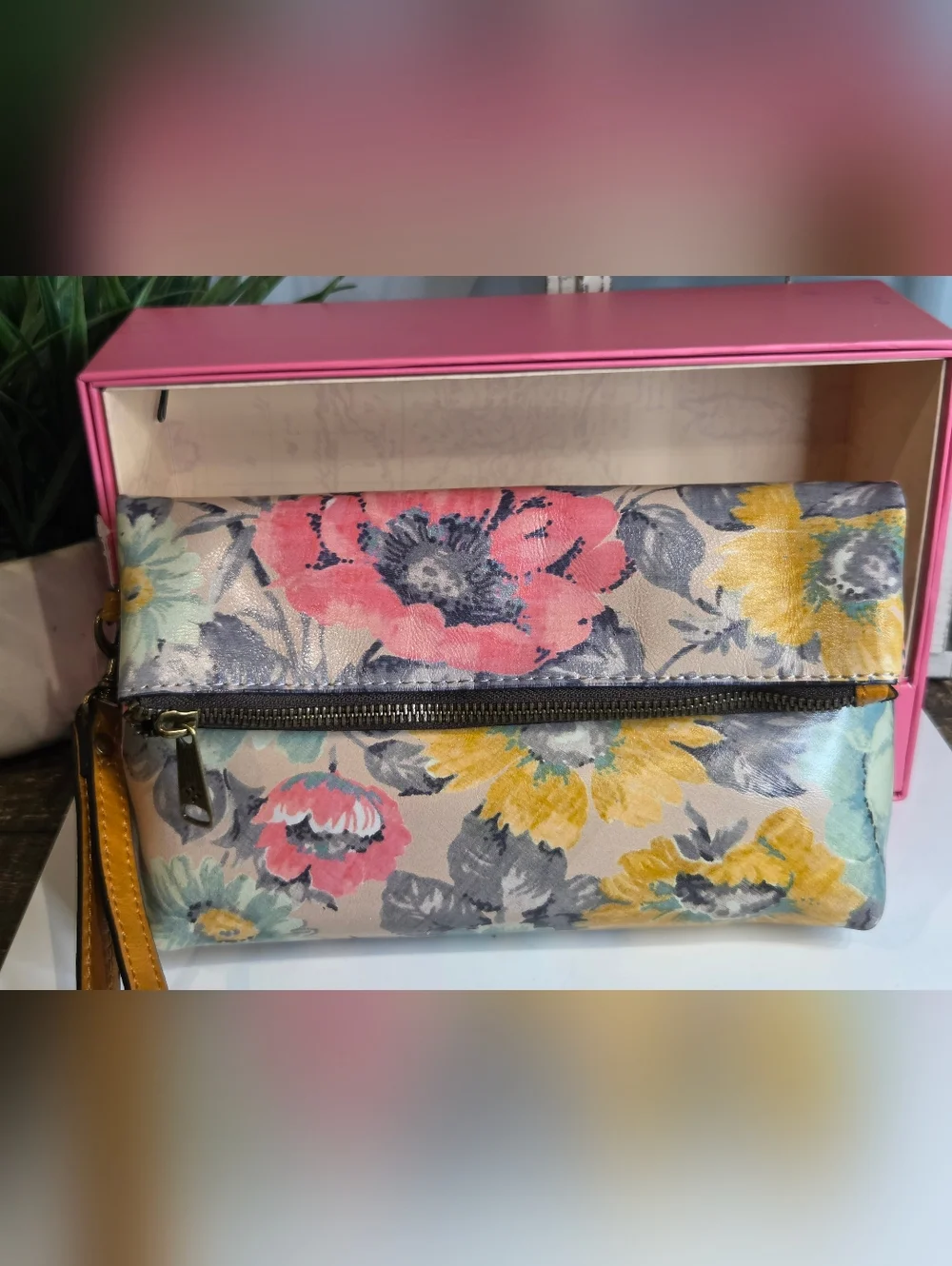 Patricia Nash Floral Leather Foldover Clutch - Picture 3 of 6